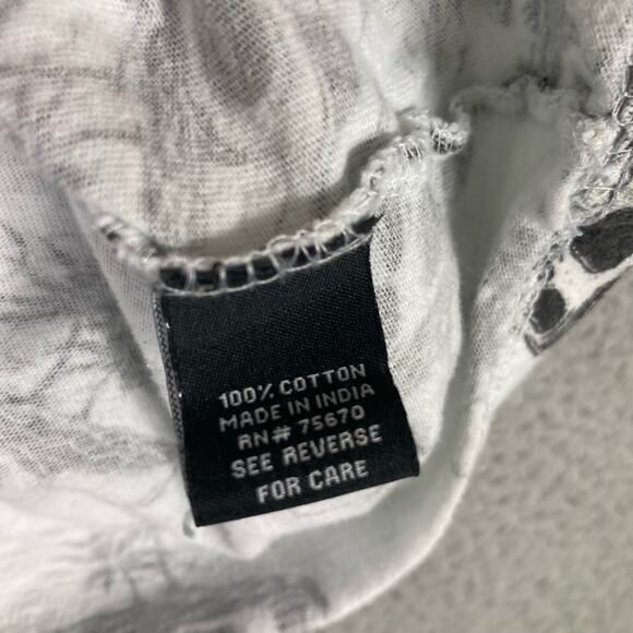 WXYZ Men's Graphic Print T-Shirt White Size‎ L Short Sleeve Crew Neck Summer Top - Picture 3 of 10